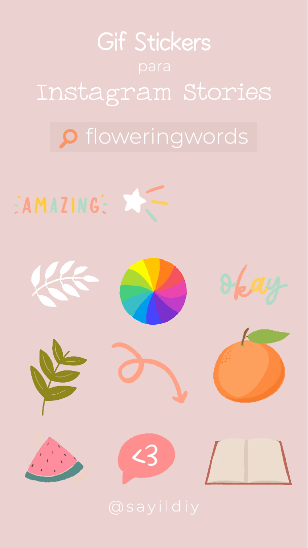 gif stickers floweringwords