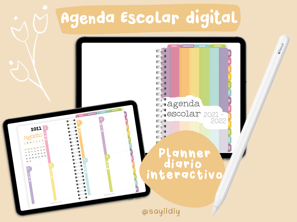 Agenda Escolar DIGITAL - Sayil DIY