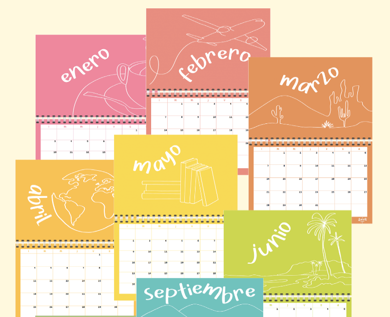 YHYH Calendario de Escritorio 2022 Calendario de Escritorio de Madera sólido Calendario de Escritorio 2021 Foto DIY Calendario Marco de Fotos Soporte Oficina Base Calendario 2022 para Mujeres 