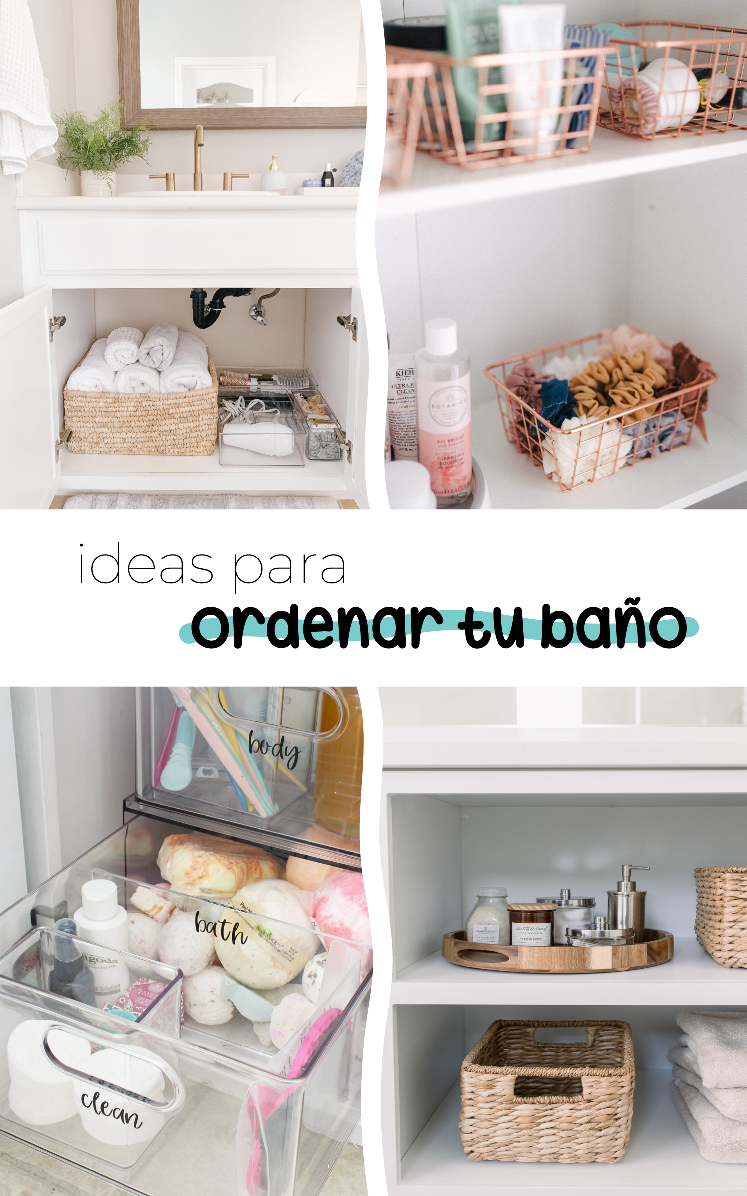Orden en el baño: consejos para organizar y guardar los productos